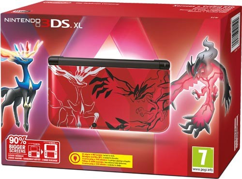 Konsole XL Pokemon XY Edition rot + Netzteil