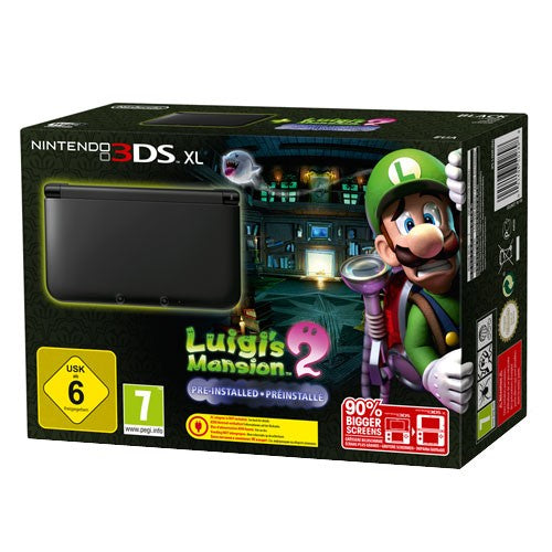 Konsole XL Luigi's Mansion 2 Edition schwarz + Netzteil