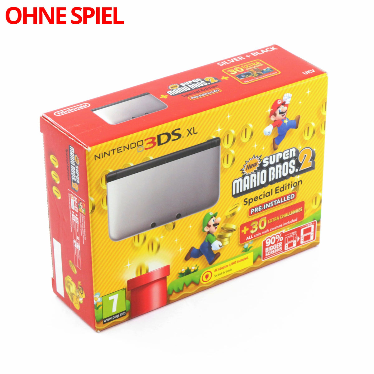 Konsole XL New Super Mario Bros 2 Edition silber