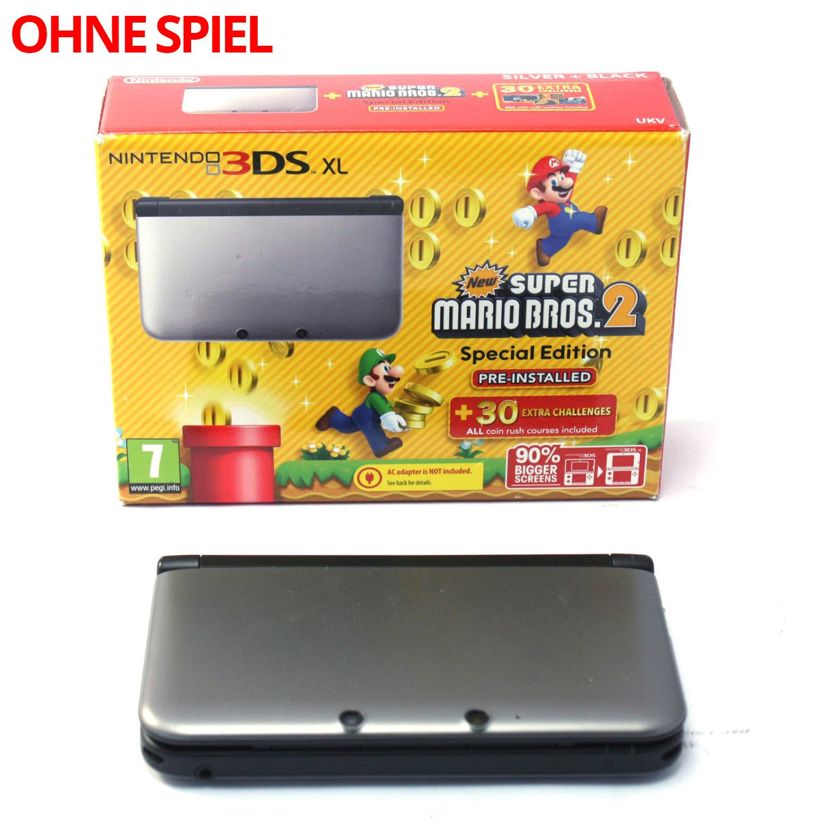 Konsole XL New Super Mario Bros 2 Edition silber