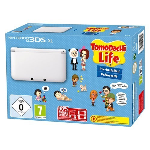 Konsole XL TomoDachi Life Edition weiß + Spiel vorinst. + Netzteil