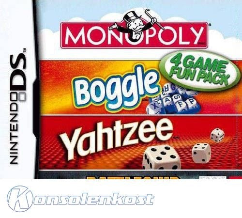 4 in 1: Monopoly & Boggle & Yahtzee & Battleship
