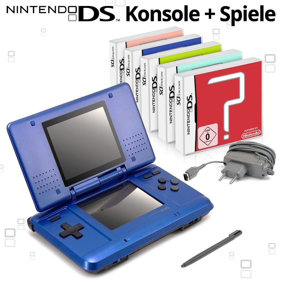 Nintendo DS Handheld Konsole + 5 Spiele