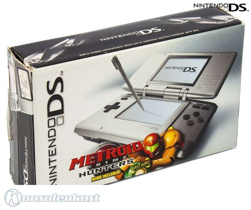 Konsole silber + Metroid Prime Hunters Demo + Netzteil (US)
