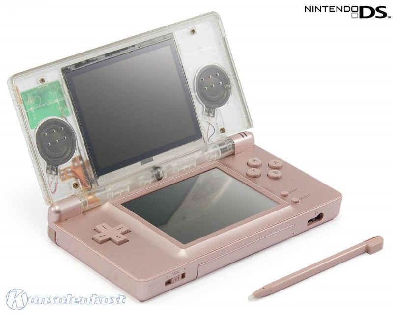 Konsole inkl. Netzteil Transparent-Metallic Rose Custom Case