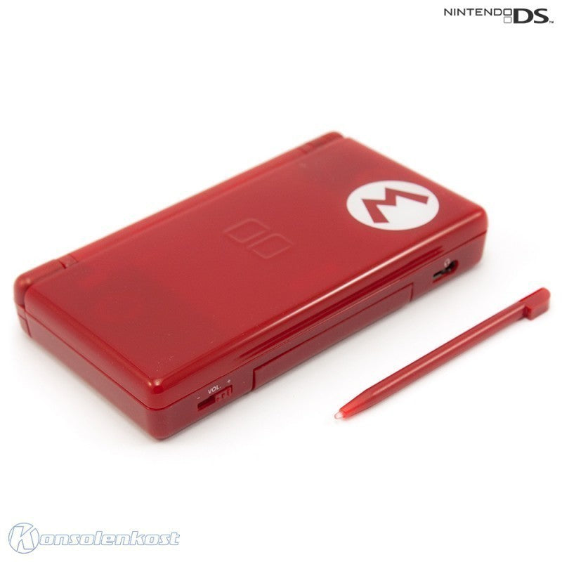 Konsole Lite + Netzteil rot Mario Edition Custom Case