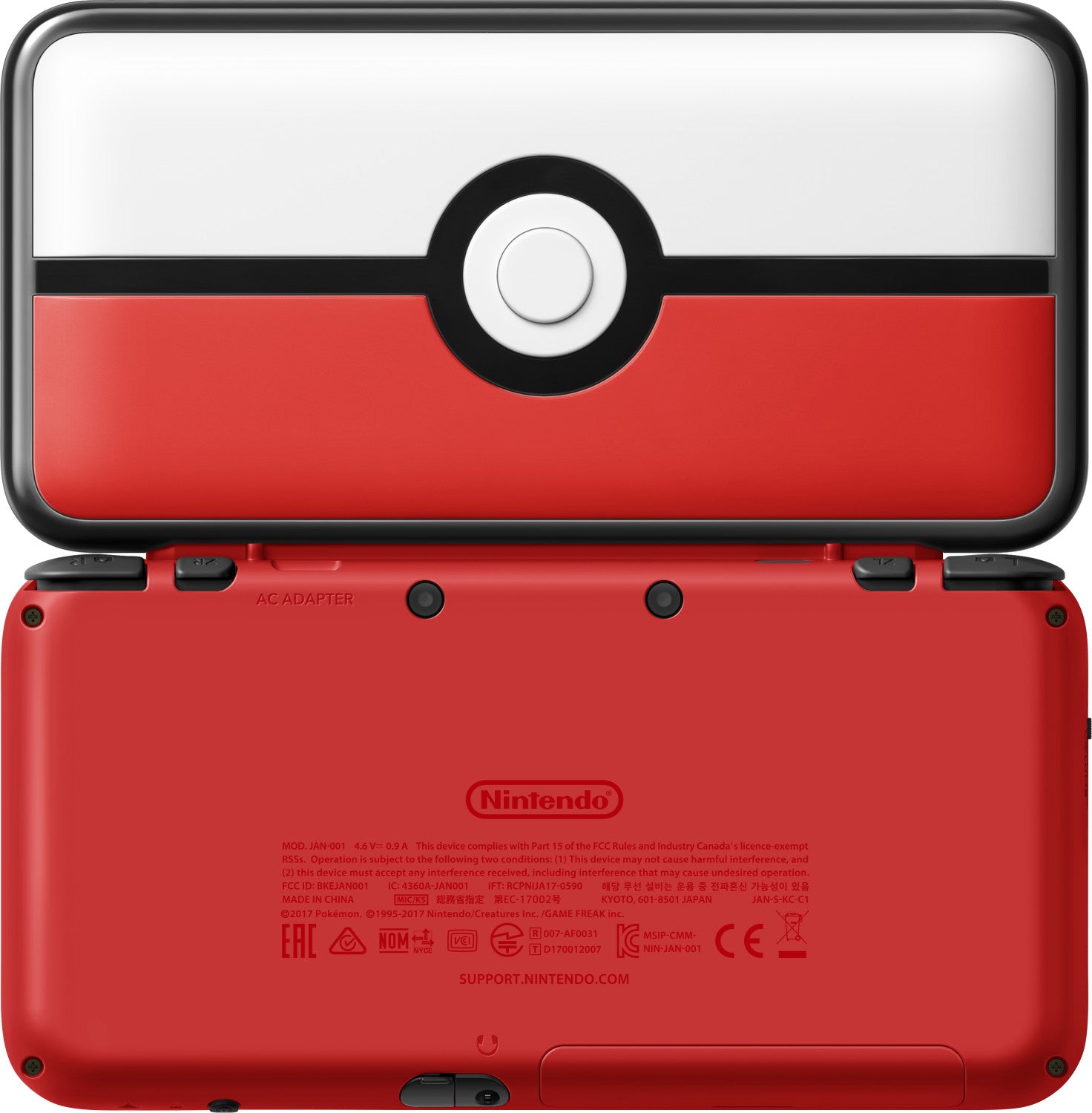 Konsole New 2DS XL + Netzteil Pokeball Edition