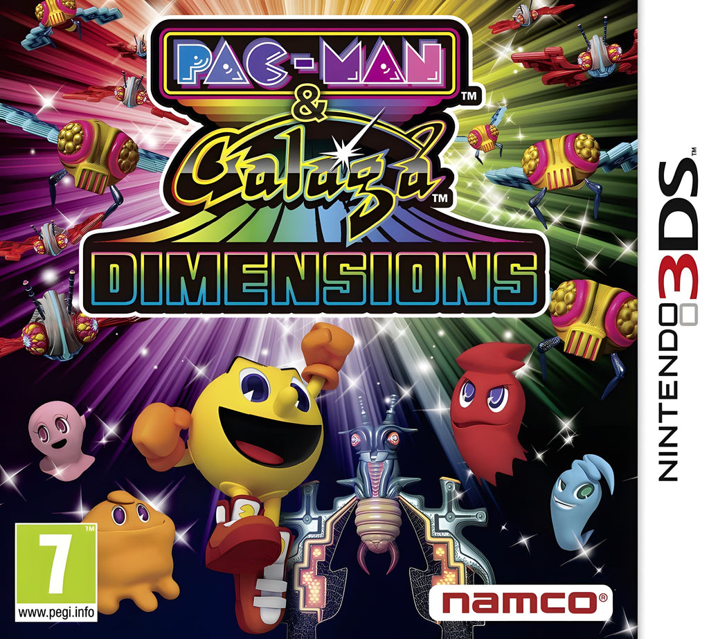 Das Cover von Pac-Man & Galaga Dimensions für Nintendo 3DS