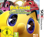 Ein grüner Gegner mit langer Zunge greift in Pac-Man und die Geisterabenteuer an.