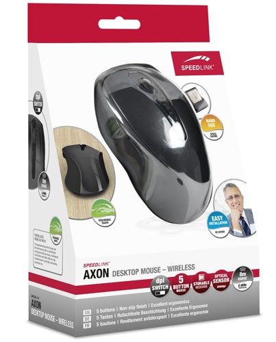 Axon kabellose 5-Tasten-Desktop-Maus bis 2000dpi [Speedlink]