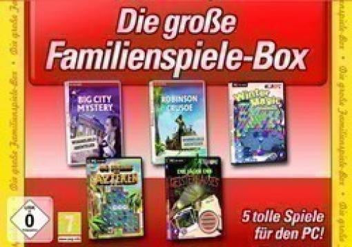 Die große Familienspiele-Box: 5 Spiele