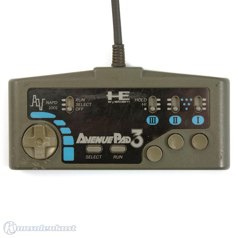 Original 3 Button Controller / Pad schwarz Avenue Pad 3 NAPD 1001 [NEC]