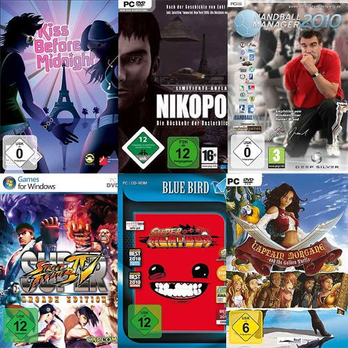 Mega Bundle 6 Spiele: Street Fighter IV & Kiss before Midnight & Nikopol & Handball Manager 10 & etc.