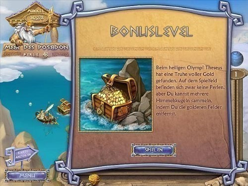 Prüfung der Götter Ariadnes Schicks. Match-3-Spiel
