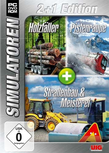 Simulator Bundel: Holzfäller, Pistenraupe, Strassenbau
