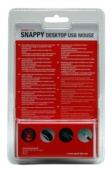 Snappy Desktop USB Mouse schwarz [SpeedLink]