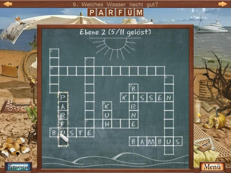 Wimmelbild Kreuzworträtsel