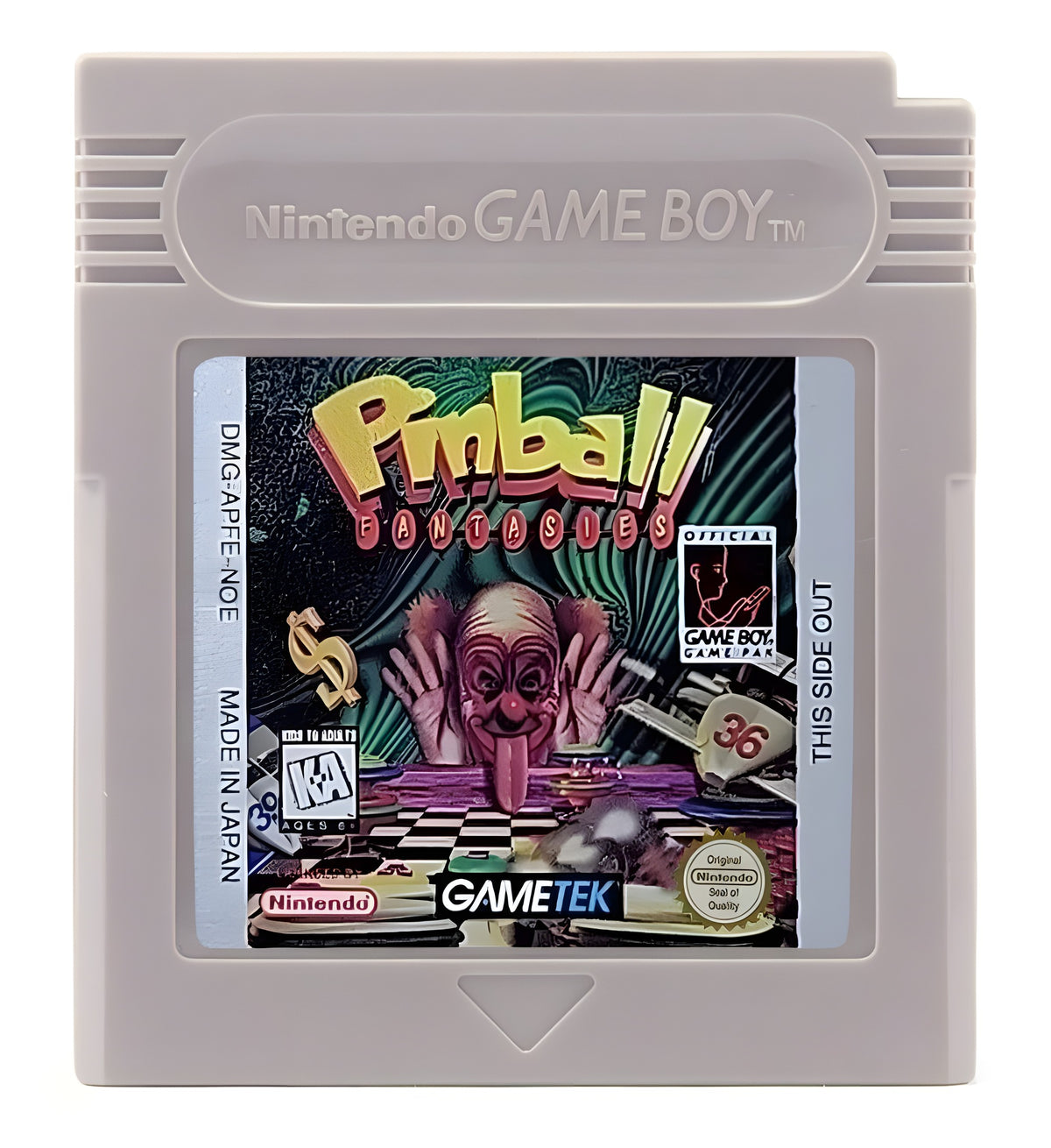 Das Modul von Pinball Fantasies für GameBoy