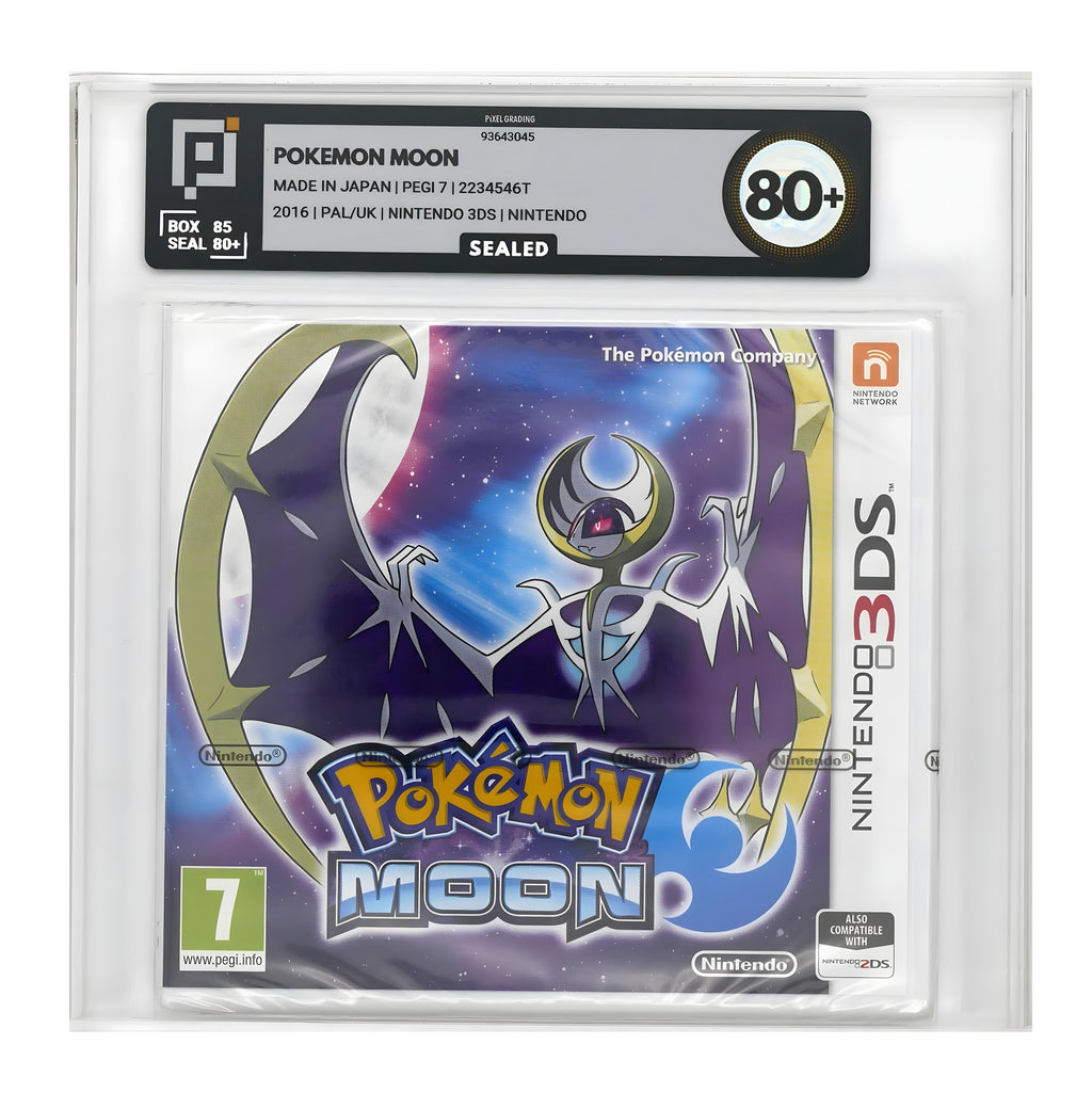 Das Cover von Pokémon Mond / Moon Pixel Grading SEALED 80+ für Nintendo 3DS