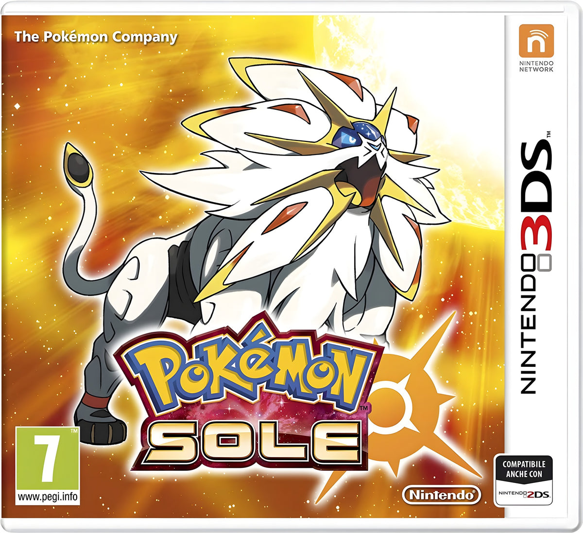 Das Cover von Pokémon Sonne / Sole für Nintendo 3DS
