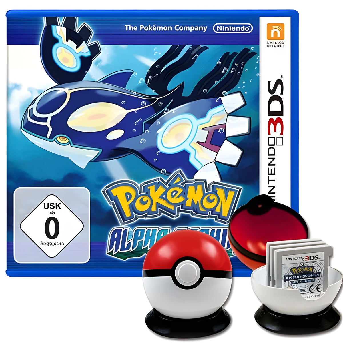 Das Cover von Pokemon Alpha Saphir + Pokeball Cardcase für Nintendo 3DS