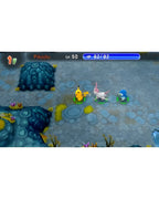 Pikachu und zwei weitere Pokémon erkunden einen Dungeon in Pokemon Super Mystery Dungeon.