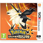 Das Cover von Pokémon: Ultrasonne zeigt ein großes, weißes Pokémon mit schwarzen Flügeln vor orangefarbenem Hintergrund.