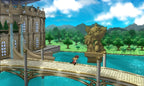 In Pokemon Y Pixel Grading SEALED 85 läuft der Spieler über eine Brücke vor einer großen Stadt am Wasser.