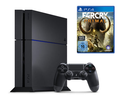 Konsole 500GB schwarz + Far Cry Primal + Original Controller (DE)
