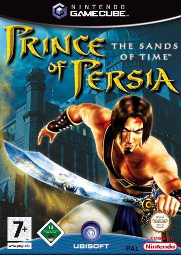 Das Cover von Prince of Persia: The Sands of Time für GameCube zeigt den Prinzen mit Schwert und das USK ab 12 Siegel.