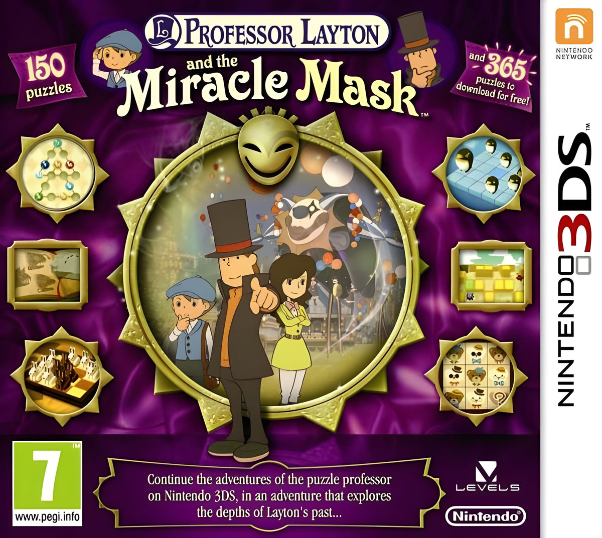 Das Cover von Professor Layton and the Miracle Mask für Nintendo 3DS