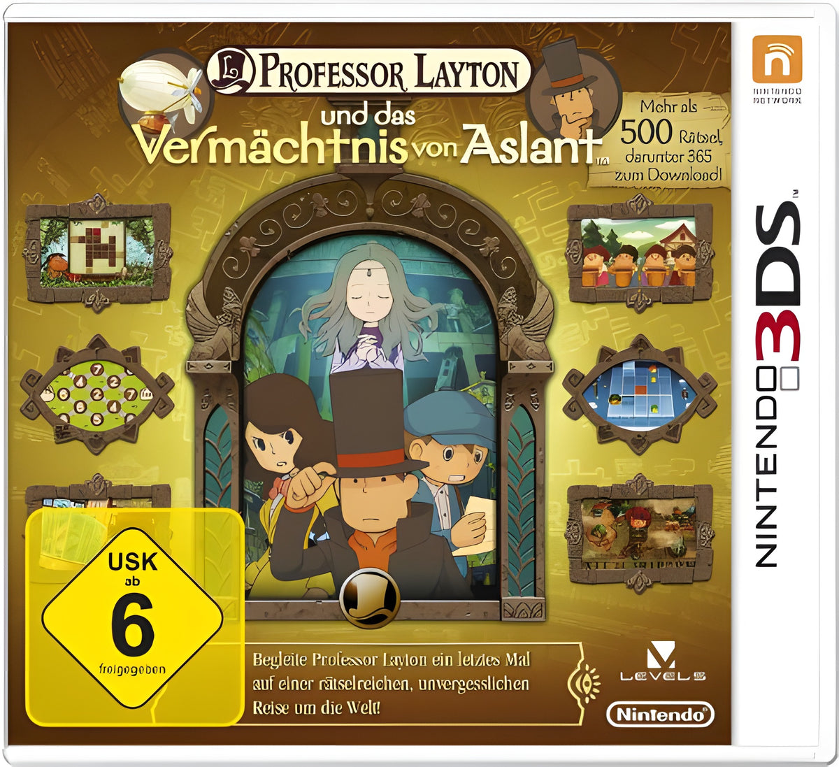 Das Cover von Professory Layton und das Vermächtnis von Aslant für Nintendo 3DS
