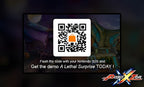 Ein QR-Code für die Demo von Project X Zone ist auf einem Bildschirm zu sehen.
