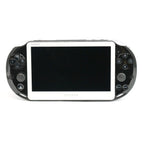 Konsole Slim Custom Case schwarz mit weißem Display + Netzteil