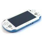 Konsole Slim weiß-blau Custom Case + Netzteil