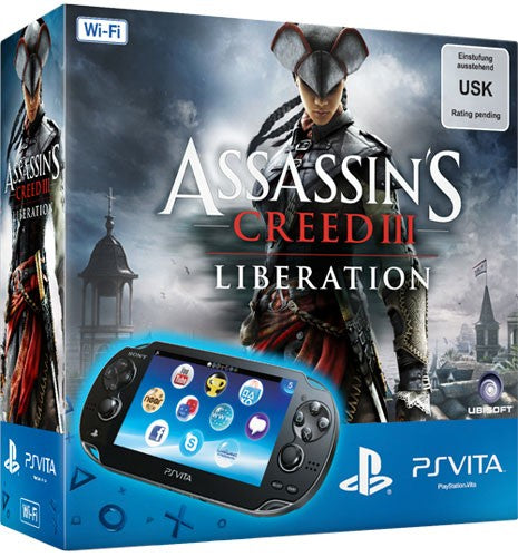 Konsole WiFi schwarz + 4GB + Assassin's Creed DLC (DE)