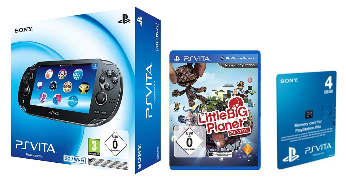 Konsole WiFi schwarz + 4GB + Little Big Planet