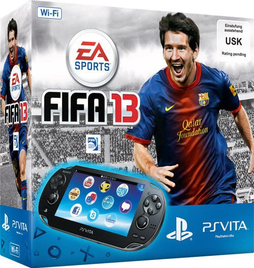 Konsole WiFi schwarz + 4GB Memorycard + FIFA 13