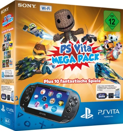 Konsole WiFi schwarz + 8GB Memorycard + DLC für 10 Games