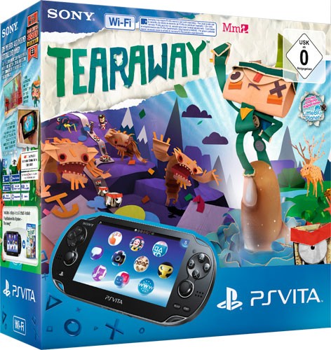 Konsole WiFi schwarz Tearaway Pack + Netzteil