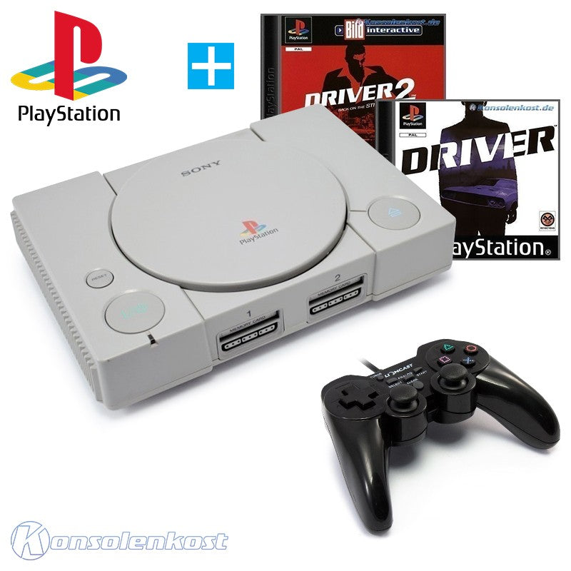Konsole + Driver 1 + 2 + Controller + Zubehör