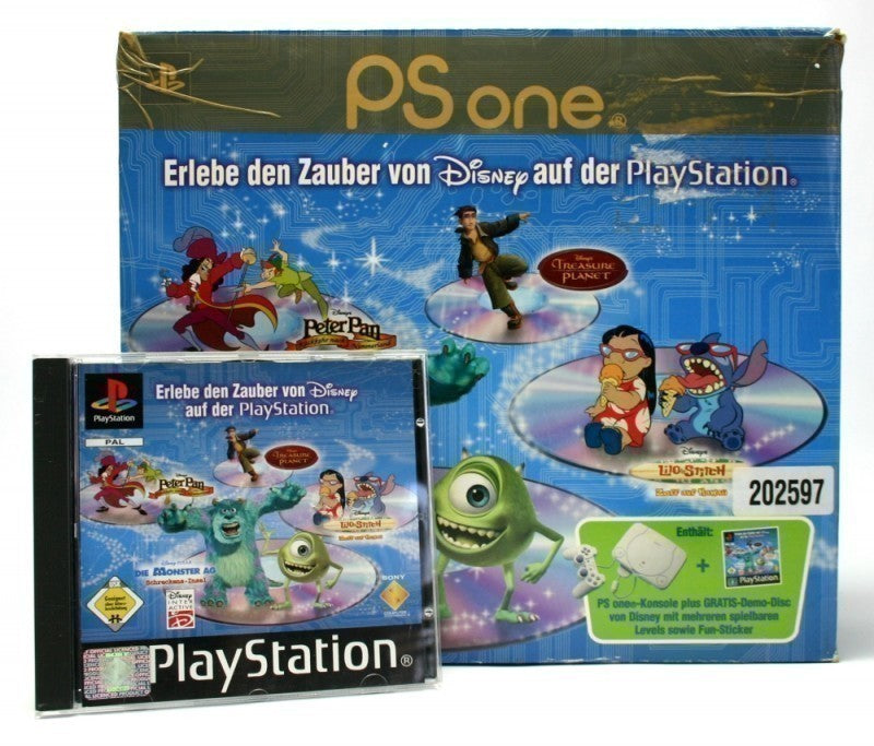 Konsole PSOne Slim Disney Edition + Original Controller + Zubehör — Disney Edition