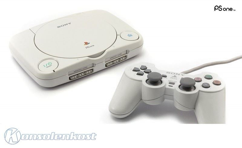 Konsole PSOne Slim + Original Dualshock Controller + Zubehör