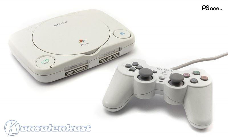 Konsole PSOne Slim + Original Dualshock Controller + Zubehör