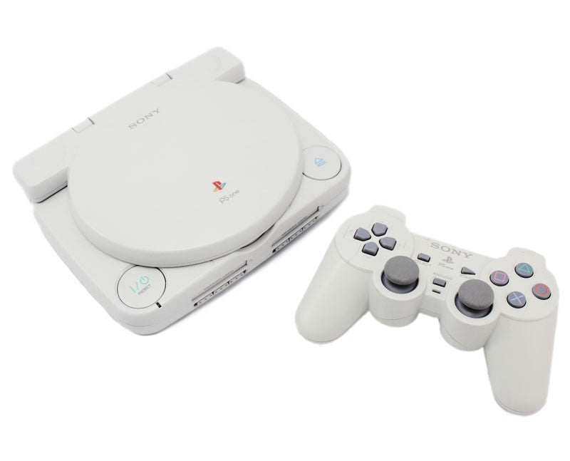 Konsole PSOne Slim + Sony TFT Monitor + Controller + Zubehör