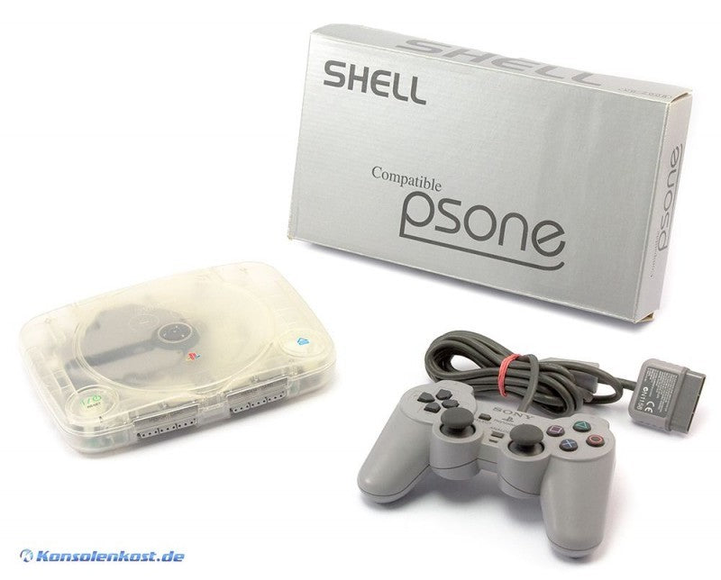 Konsole PSOne Slim transp. + Original Controller + Zubehör