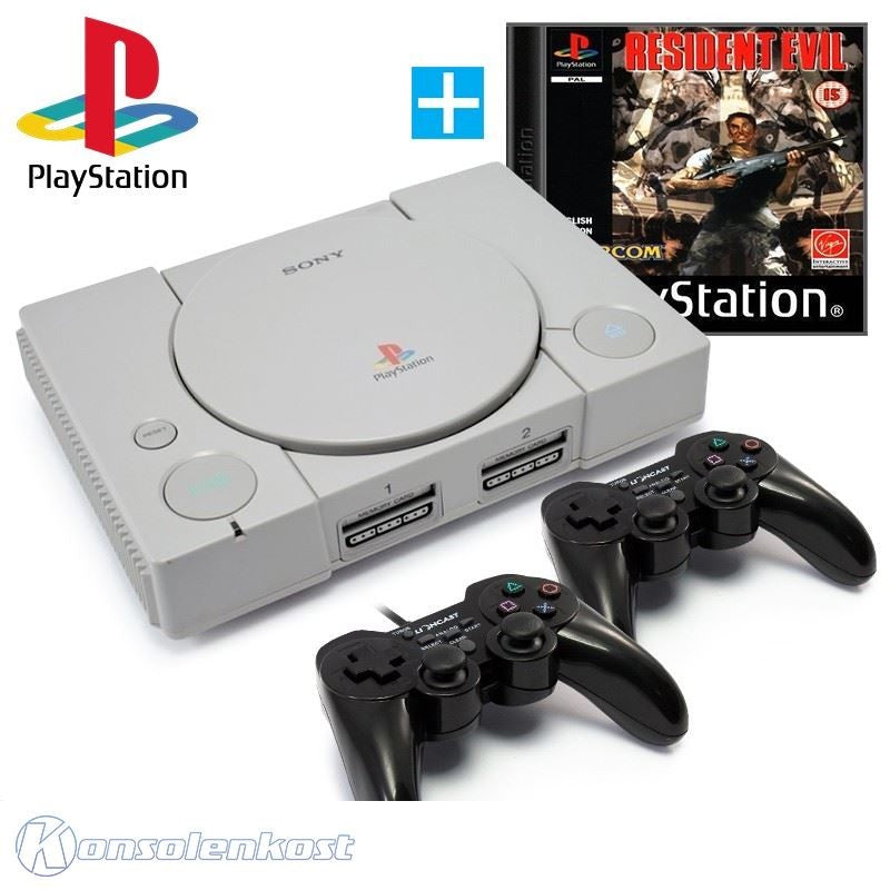 Konsole + Resident Evil + 2 Controller + Zubehör