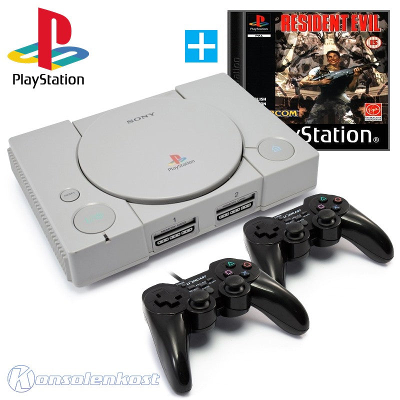 Konsole + Resident Evil + 2 Controller + Zubehör