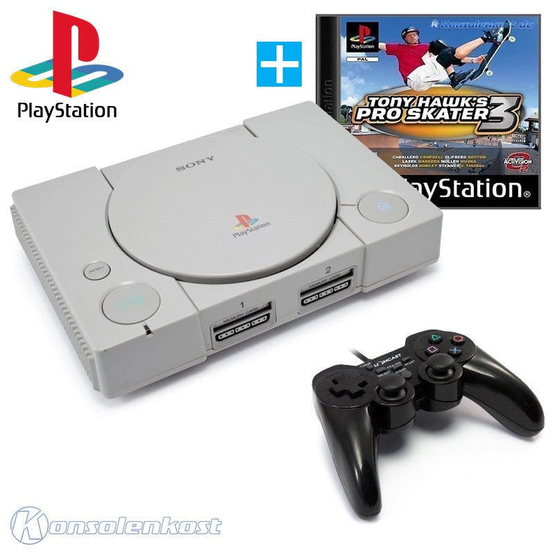Konsole + Tony Hawk 3 + Controller + Zubehör