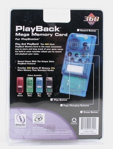Memory Card / Memorycard / Speicherkarte 24 MB / 360 Blocks verschieden Farben [InterAct]